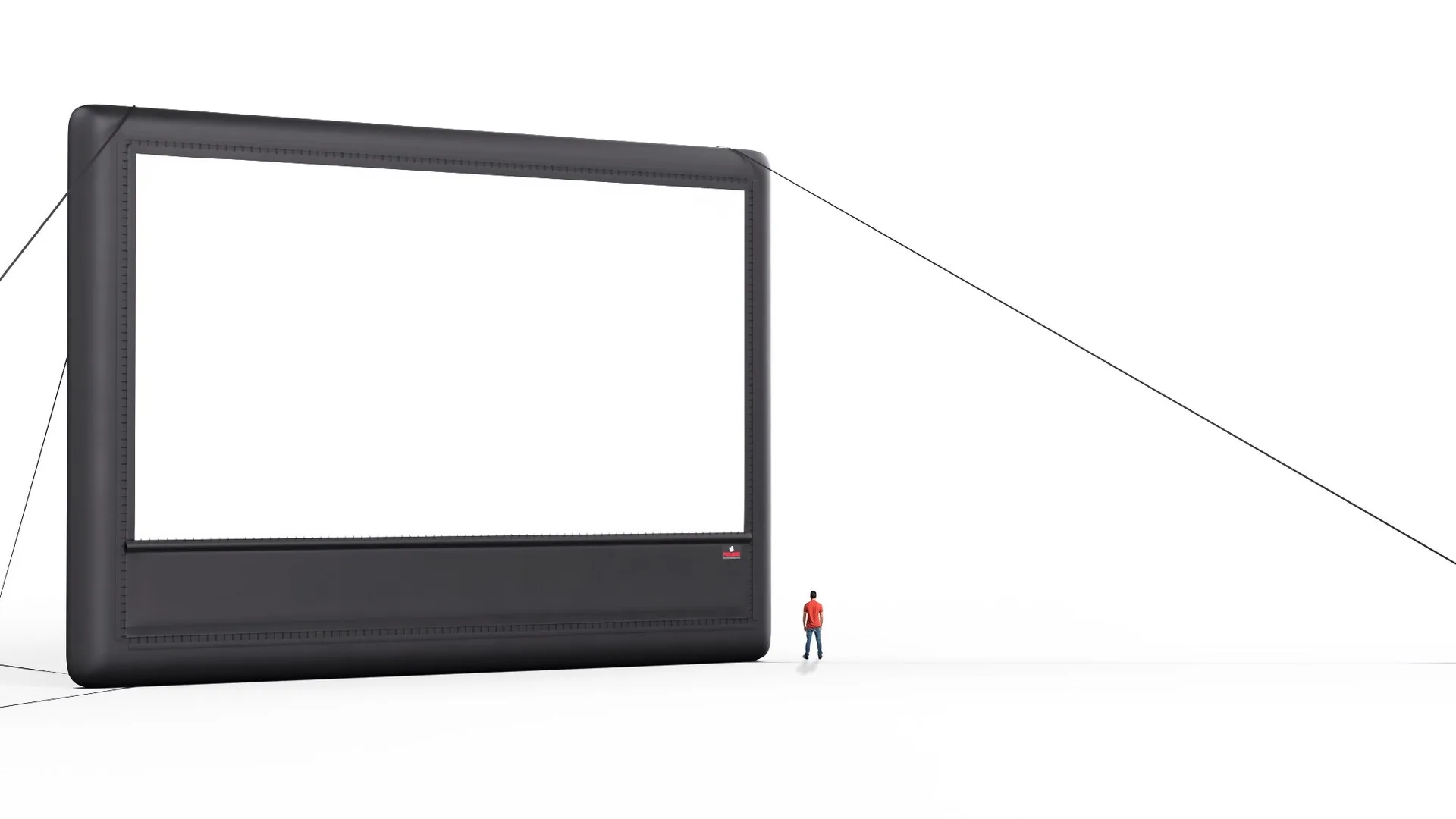 52-foot AirScreen for drive-in events — side profile